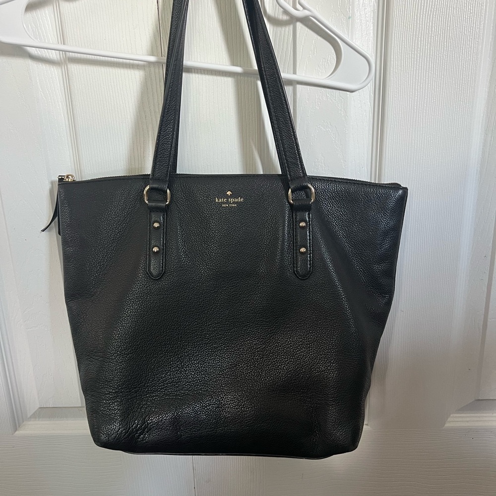 Kate Spade Black Pebbled Leather Tote